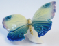 Preview: Porzellanfigur bunter Schmetterling ENS blaue Mühlenmarke 10,5x8cm #32 (N)