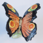 Preview: Porzellanfigur bunter Schmetterling mit Blume ENS grüne Mühlenmarke 7x6,7cm #37 (N)