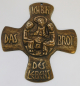 Preview: Kleines Bronze Kreuz Ich bin das Brot des Lebens 9,3x8,5cm  (N)