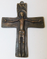 Preview: Kleines Bronze Kreuz Inri Erinnerung Hl. Kommunion 1970 10,8x8,2cm (N)