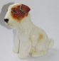 Preview: Porzellanfigur sitzender Hund Foxterrier Schierholz Plaue 7,5cm (N)