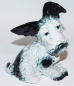 Preview: Keramik Figur Hund Scotch Scottish Terrier 2295I schwarz-weiß Cortendorf ? 14cm (N)