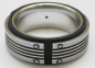 Preview: Original Fossil Ring Damen Herren Edelstahl mit schwarz ca. Gr. 59 1/2 Ø19mm #i (N)