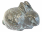 Preview: Dekorative Skulptur Figur sitzender Hase Häschen Bronze Messing ? 14x8,5 H9cm