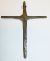 Preview: Bronze Kreuz Wandkreuz strukturierte Oberfläche ca.15,8x12,7cm