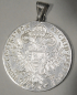 Preview: Münzanhänger Theresientaler Silber Maria Theresia als Anhänger Ø4cm #b