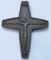 Preview: Bronze Kreuz Wandkreuz Relief Inri Erstkommunion 1972 12,5x9,7cm (N)