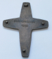 Preview: Bronze Kreuz Wandkreuz Relief Inri Erstkommunion 1972 12,5x9,7cm (N)