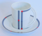 Preview: Espressotasse Rosenthal Cupola Vascal Edition Rose Streifen