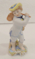 Preview: Dekorative Porzellanfigur Ludwigsburg junge Frau Wandererin  11cm