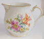 Preview: Milchkännchen Ludwigsburg Korbmuster handbemalt bunte Blumen 8cm #c