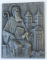 Preview: Buderus Eisenguß Relief Kunstguss 1984 St. Benedictus sign. WS (N)