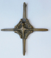 Preview: Bronze Kreuz Relief Jesus Feierliche Kommunion Wandkreuz 13,7x12,6cm #b (N)