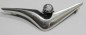 Preview: Stylische Design Brosche Silber 925 KJP Finland mit hellem Stein 5,4x1,5cm