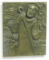 Preview: Bronze Plakette Relief Namenspatronale Egon St. Egino Augsburg Weinert 19,7x16cm