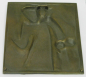 Preview: Bronze Plakette Relief Namenspatronale Egon St. Egino Augsburg Weinert 19,7x16cm