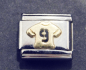 Preview: Original Nomination Modul Classic 9mm Gold Emblem Trikot Nr. 9 (N)