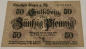 Preview: Altes Notgeld Gutschein 50 Pfennig Bingen am Rhein 1917 (N)