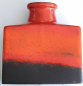 Preview: Keramikvase Scheurich 281-19 Art lava rot dunkelbraun-schwarz WGP 19cm