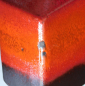 Preview: Keramikvase Scheurich 281-19 Art lava rot dunkelbraun-schwarz WGP 19cm