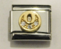 Preview: Original Nomination Modul Classic 9mm Gold Emblem Buchstabe O mit Zirkonia (N)