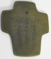 Preview: Kleines Bronze Kreuz Relief Jesus Andenken Kommunion 1968 10x9cm (N)