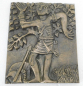 Preview: Bronze Plakette Relief Namenspatronale Heiliger Sebastian Weinert 19,2x15,7cm