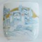 Preview: Seltene Vase Rosenthal Landschaft blau-gold 3541/14 Design Wiinblad 14,8cm (N)