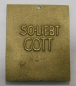 Preview: Kleine Bronze Plakette Relief Sanctus So liebt Gott Egino Weinert 5,5x4,5cm (N)