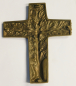 Preview: Großes Bronze Kreuz Wandkreuz Relief Lebensbaum Heinz Uppendahl 19,5x16,5cm (N)