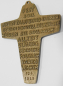 Preview: Kleines Bronze Kreuz Jesus Taufbund Gravur Datum 10,5x8cm