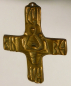 Preview: Kleines Bronze Kreuz Ich bin bei euch H. Bergkamper 10,2x8,3cm (N)