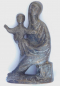 Preview: Bronze Skulptur Figur anmutig sitzende Madonna mit Kind Entwerfer ? ca.16,5cm