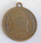 Preview: Alte Bronze Medaille Friedrich III Deutscher Kaiser Lerne leiden Ø2,2cm