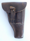 Preview: Altes Leder Holster Pistolentasche I. WK Sattler Berlin 1915 wohl für Offiziere