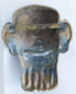 Preview: Alte Wandmaske abstraktes Gesicht Fratze Wasserspeier Messing Bronze ca um 1900