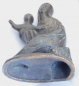 Preview: Bronze Skulptur Figur anmutig sitzende Madonna mit Kind Entwerfer ? ca.16,5cm