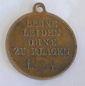 Preview: Alte Bronze Medaille Friedrich III Deutscher Kaiser Lerne leiden Ø2,2cm