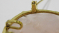 Preview: Ausgefallener Rosenquarz Brosche / Anhänger in Silber 925 vergoldet