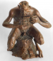 Preview: Detaillierte Bronze Skulptur Faun Pan Satyr mit Flöte signiert 20,5cm 1,8kg