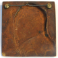 Preview: Bronze Plakette Portrait wohl Bernhard Baumeister signiert AS ? 48 10,7x10cm (N)