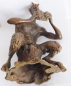 Preview: Detaillierte Bronze Skulptur Faun Pan Satyr mit Flöte signiert 20,5cm 1,8kg