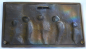 Preview: Seltene Bronze Plakette Relief Wandernde Familie Kinder Egino Weinert 16,5x10cm (N)