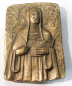 Preview: Bronze Plakette Relief St. Hildegard von Bingen Entwurf ? 11x8cm