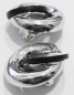 Preview: Stylische Ohrclipse Silber 835 S im Wappen Onyx Ø2,4cm