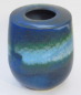 Preview: Kleine Studiokeramik Vase Claudia Craemer Fischerhude grün-blau 8,5cm (N)