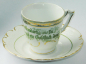 Preview: Jugendstil Kindertasse Spruchtasse Ein Kind das brav ist ... Goldstück dazu (N)