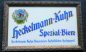 Preview: Orig alte Werbung Heckelmann-Kuhn Bier Brauerei Hahnstätten Kulemann Glasplakate