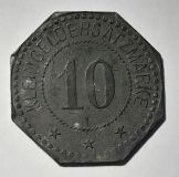 Alte Münze Kleingeldersatzmünze 10 Pfennig Stadt Wittenberg 1917 Ø2,1cm