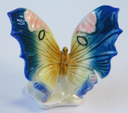 Porzellanfigur bunter Schmetterling ENS blaue Mühlenmarke 8,5x8cm #35 (N)